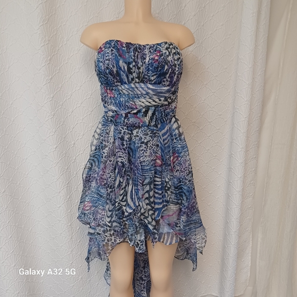 Deb Strapless Multicolor Dress Women Size L - Picture 7 of 16